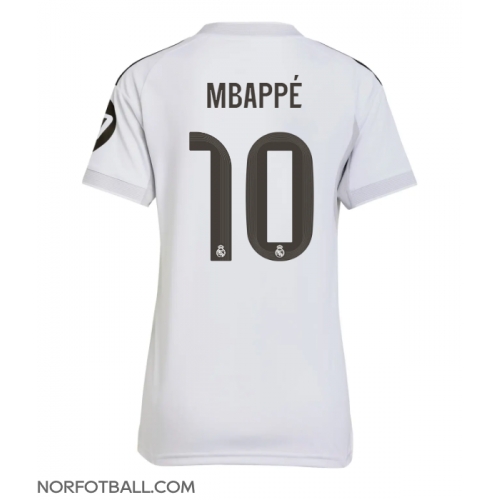 Billige Fotballdrakt Real Madrid Kylian Mbappe #10 Replika Hjemmedrakt Dame 2025-26 Kortermet Billige Fotballdrakt Real Madrid Kylian Mbappe #10 Replika Hjemmedrakt Dame 2025-26 Kortermet